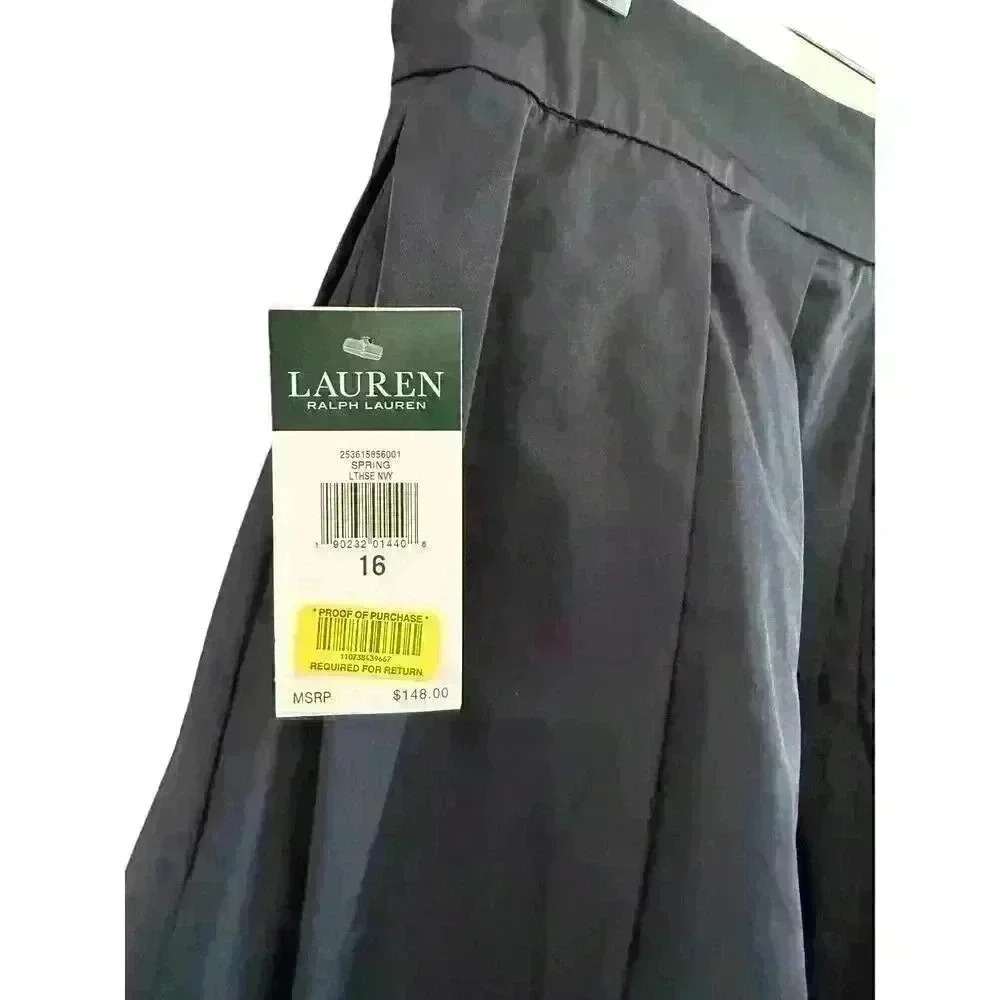 Lauren Ralph Lauren Navy Evening Flare Silhouette Skirt 
Size 16 - Picture 4 of 12
